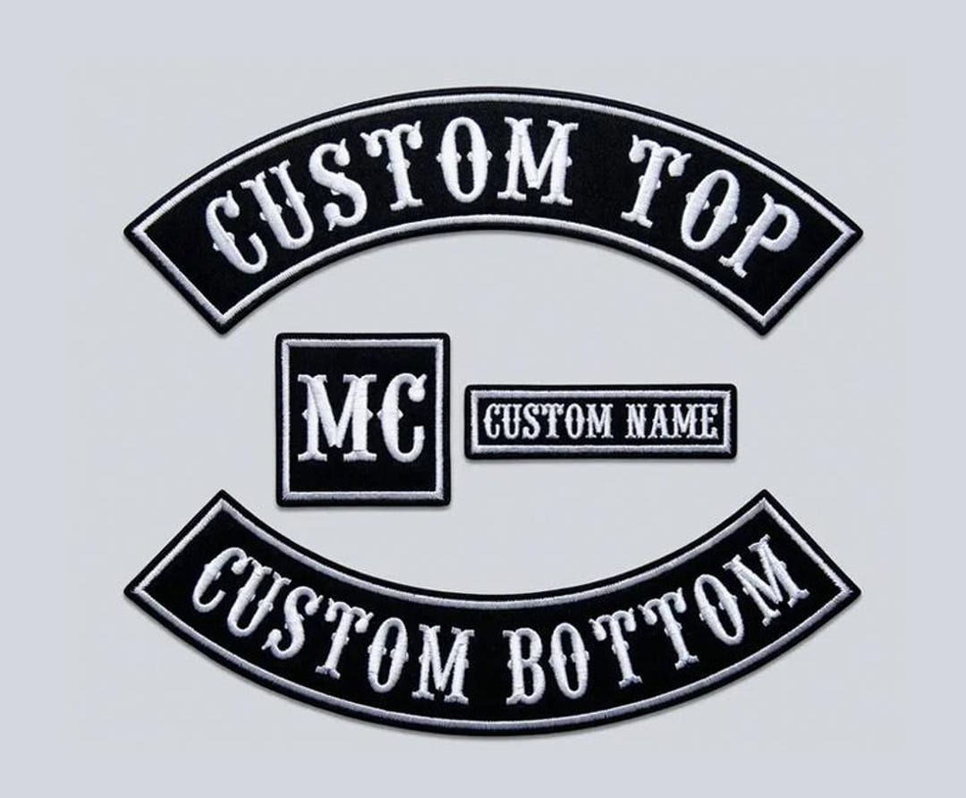 Canada Rocker Patch Custom Biker Rocker Patch Set - Large Motorcycle Vest Back Patches ...