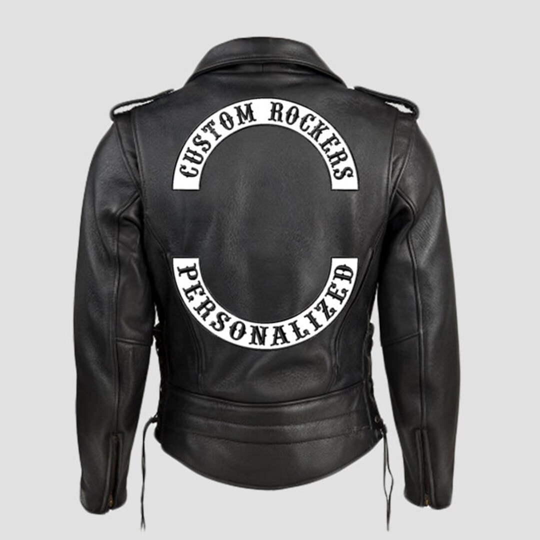 Custom Biker Rocker Patch Set, Iron on Motorcycle Club Backpatch (11.8 ...