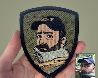 Benutzerdefinierte Portrait Moral Patch, Militär Airsoft Patch mit Haken Rückseite