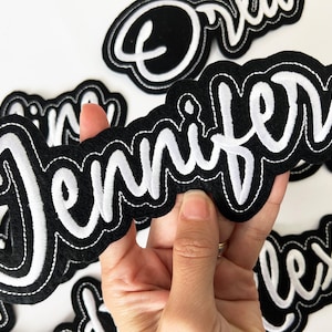 Custom Name Patch Iron on Patch Patch for Jackets Large Embroidered Back Patches Name Tag Personalized Word Applique