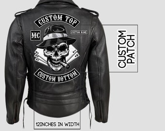 Reflective Biker Club Patch Custom Embroidered Motorcycle Rocker - Foto 9