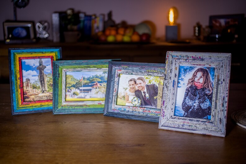 Newspaper Photo Frame handmade from recycled newspaper Made Etsy