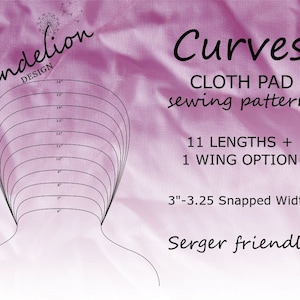 3&quot;-3.25&quot; Curves - Cloth Pad Pattern - Full Bundle - 6&quot;-16&quot; -
