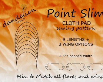 2.5"-2.75" Point Slim - Cloth Pad Pattern - Full Bundle - 8"-16"