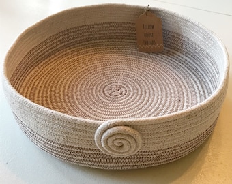 Rope Basket - Medium - Natural and Dark Brown