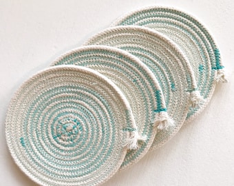 Set of 4 - Shades of Aqua Coaster