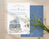 Suitcases Bridal Shower Floral Invite Personalize Digital Template Canva Etsy