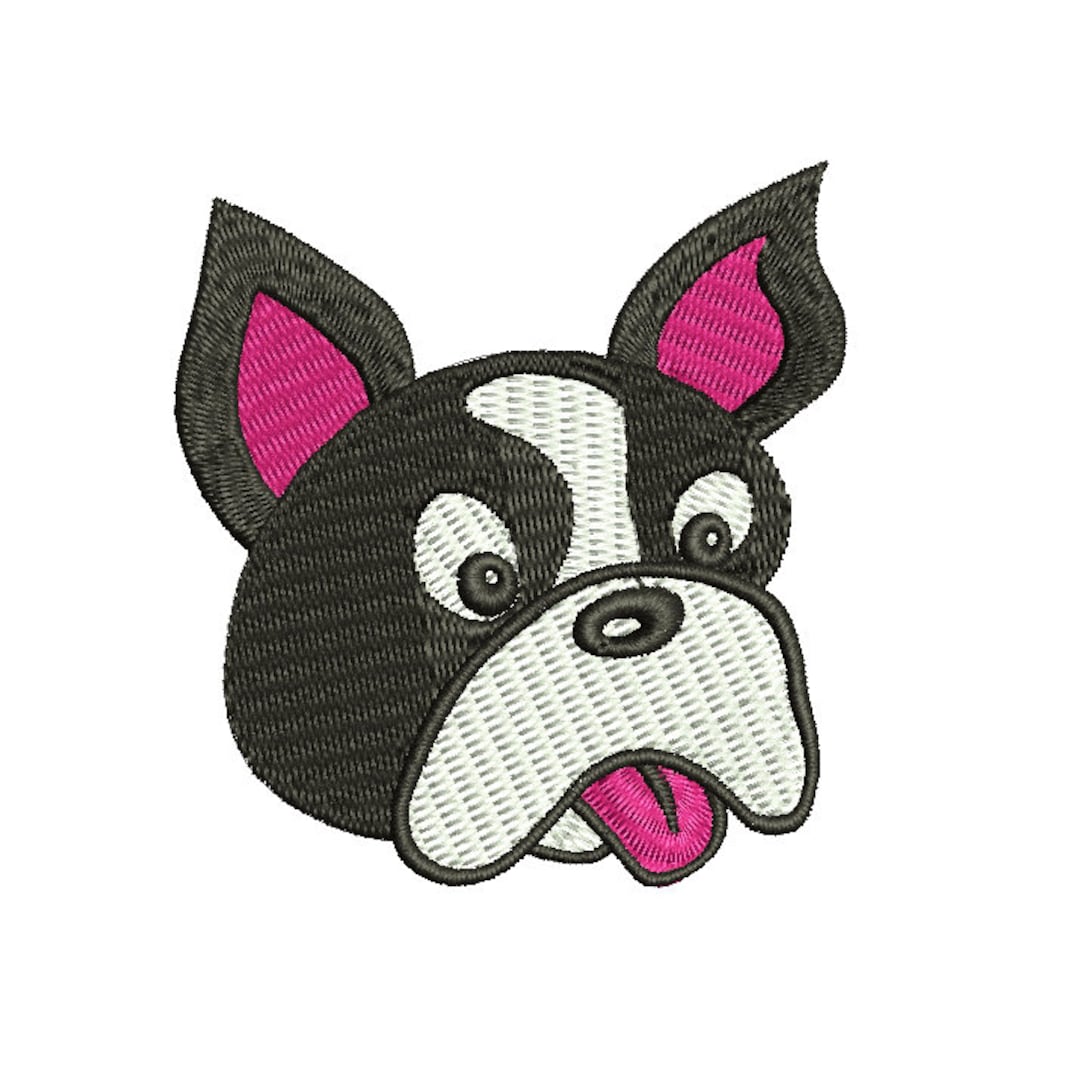 Dog Face Embroidery Design 6 Sizes Etsy