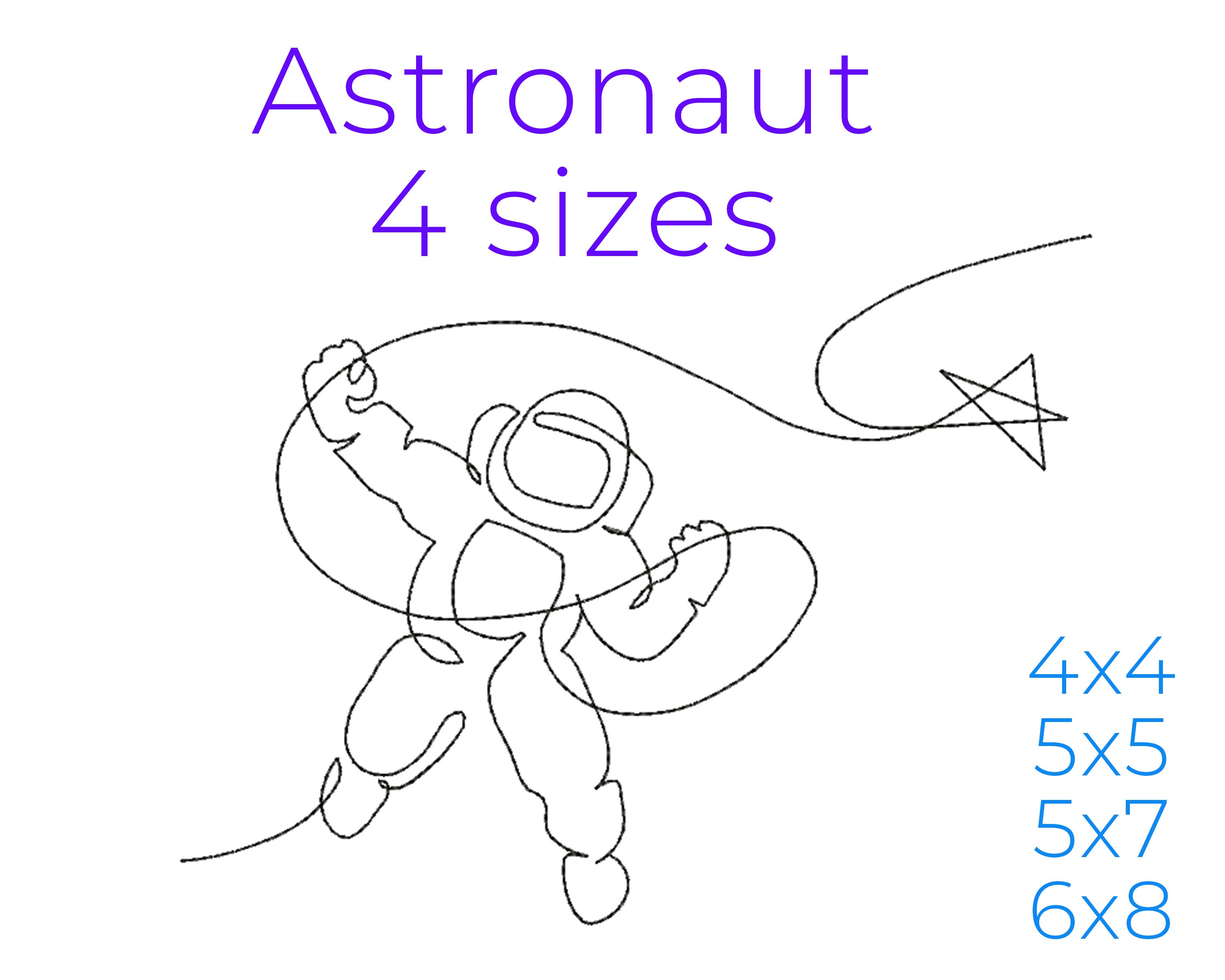 Astronaut machine embroidery design 1 spacestar applique  etsy Astronaut machine embroidery design 1 spacestar applique  etsy
