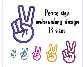 Peace sign machine embroidery design, hippie applique, lgbtq embroidery file, peace embroidery pattern. Brother machine embroidery pe/dst