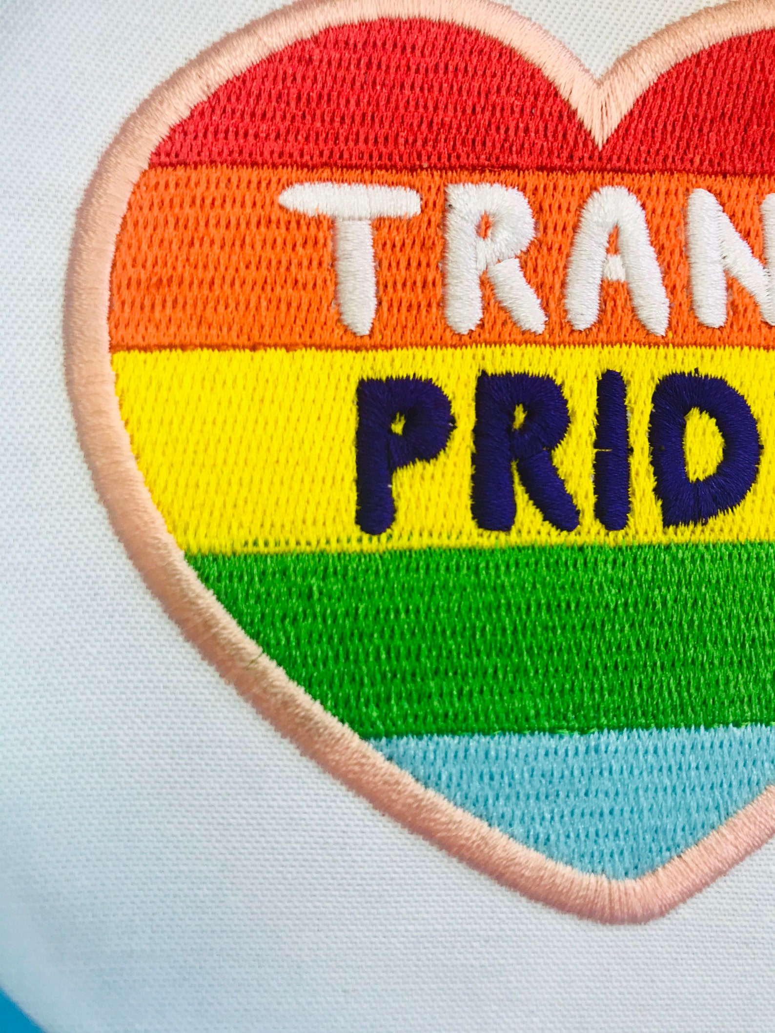 Trans pride heart patch lgbt machine jessecmault design  etsy