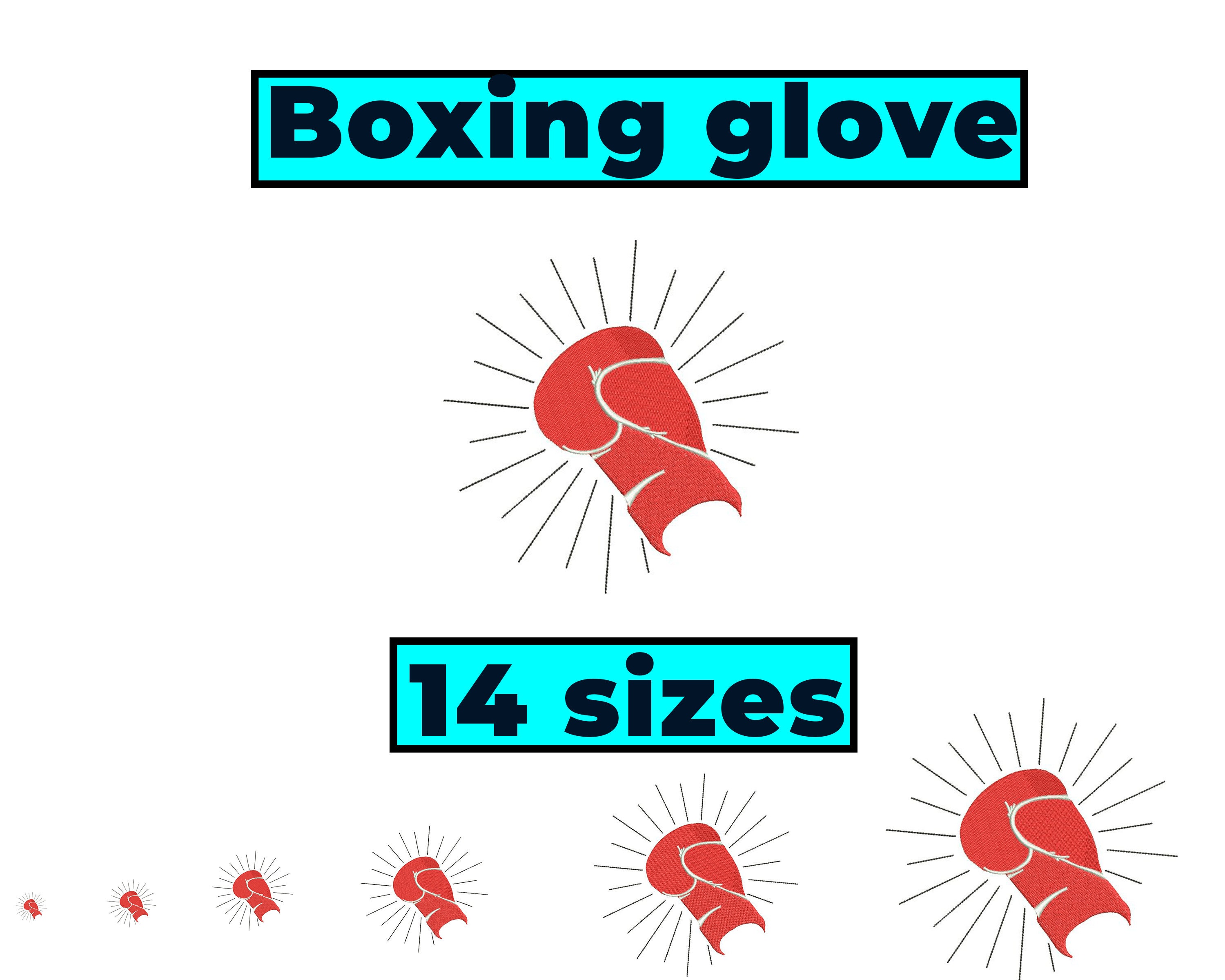 Boxing Glove Machine Embroidery Design Boxing Applique Gym Etsy