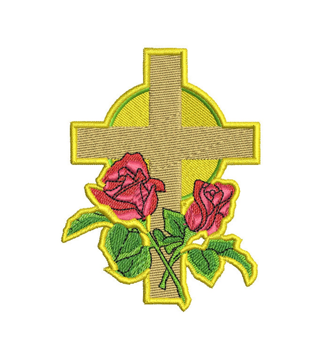 Christian cross with roses machine embroidery design  etsy Christian cross with roses machine embroidery design  etsy