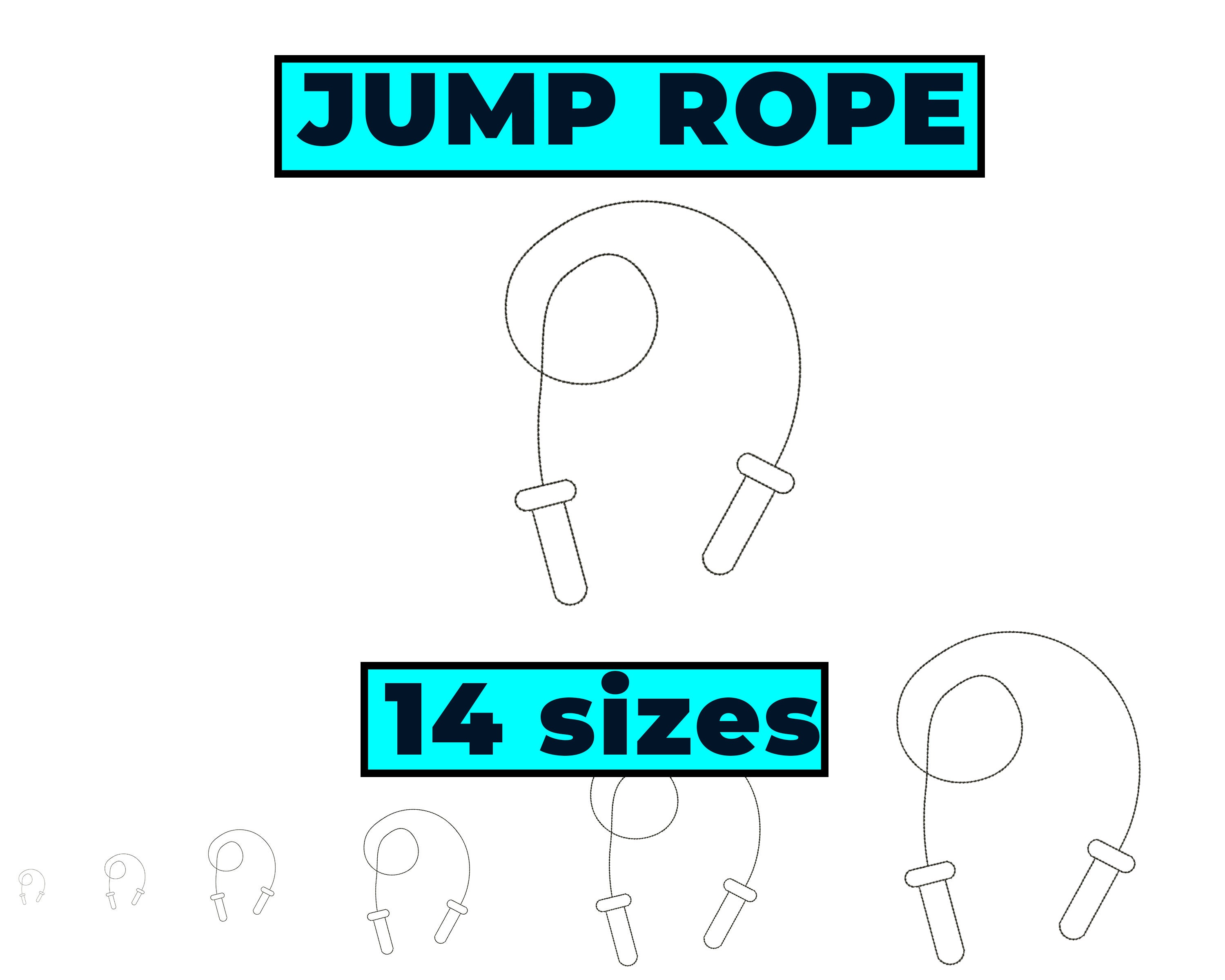 Skipping rope embroidery design jump rope machine embroidery  etsy