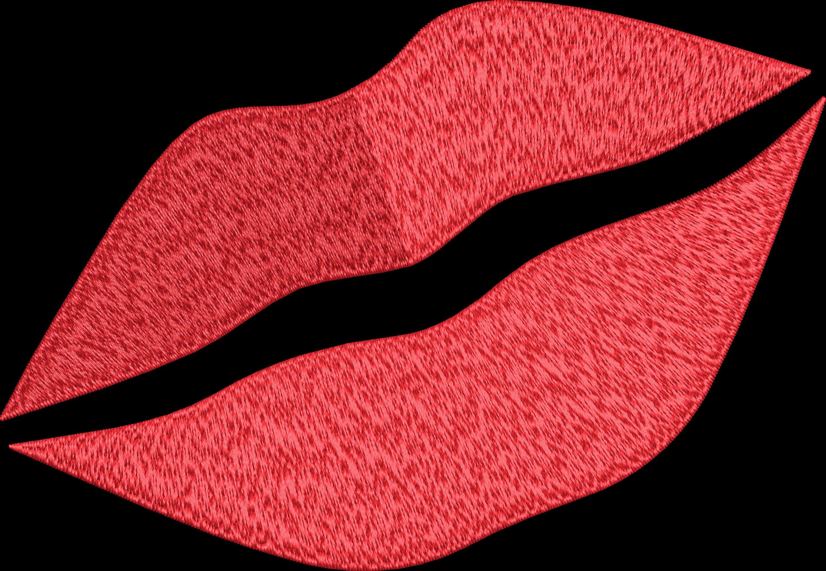 Lips machine embroidery design kiss embroidery Lips Etsy