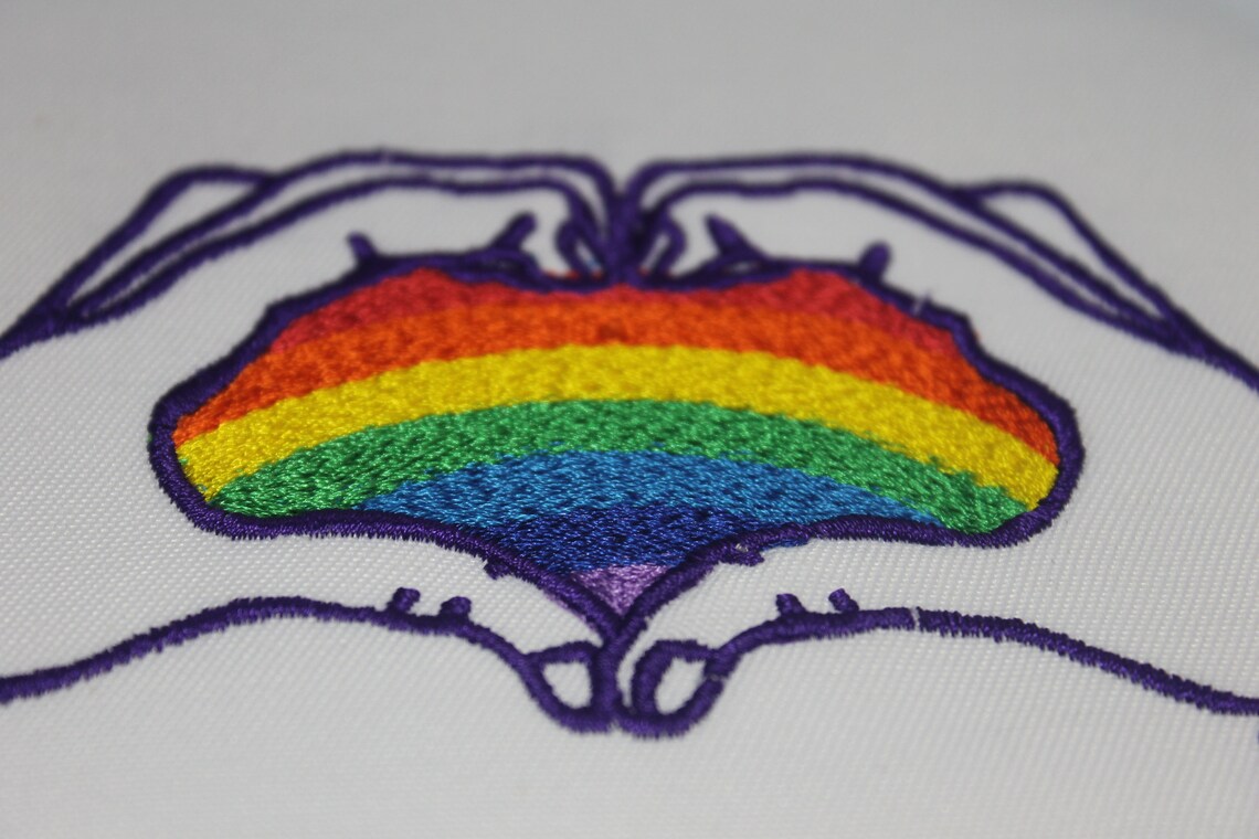 Lgbt heart rainbow logo pridelove machine jessecmault design  etsy