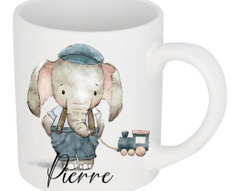 Tasse personalisiert , Tasse mit Namen , Tasse Elefant , Tasse Junge
