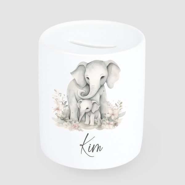 Spardose Keramik , Spardose personalisiert ,Spardose Elefant