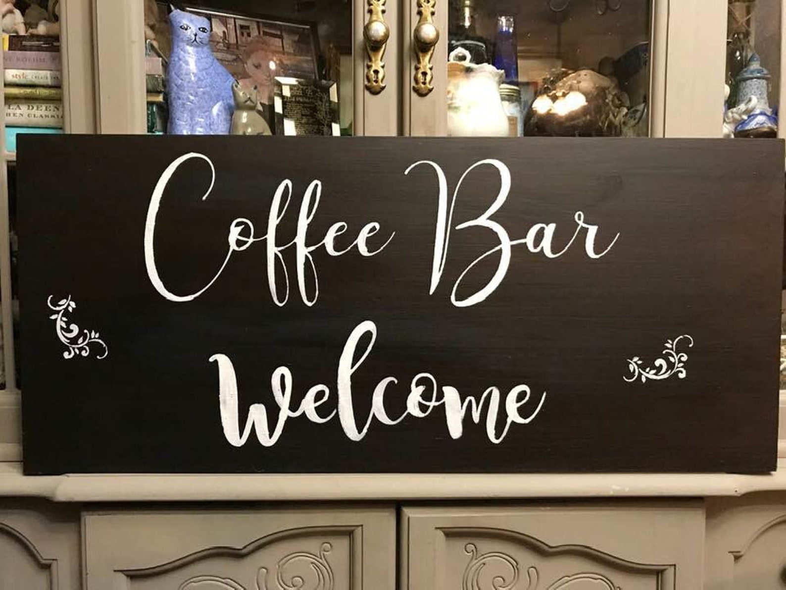 Coffee Bar 37 X 17 Pine Wood Sign COFFEE Etsy