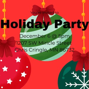 holiday party invitation