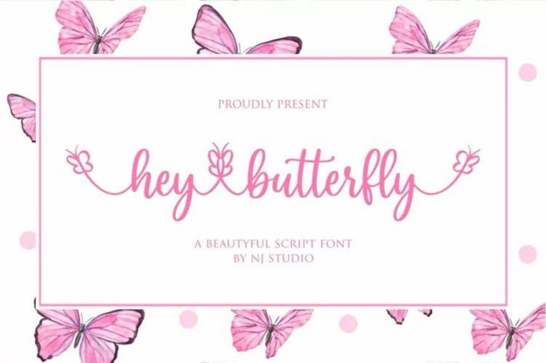 butterfly cursive font