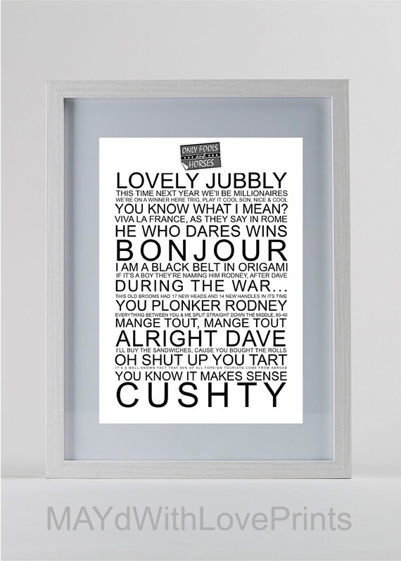 Only Fools And Horses Funny Quotes Print | Etsy India
