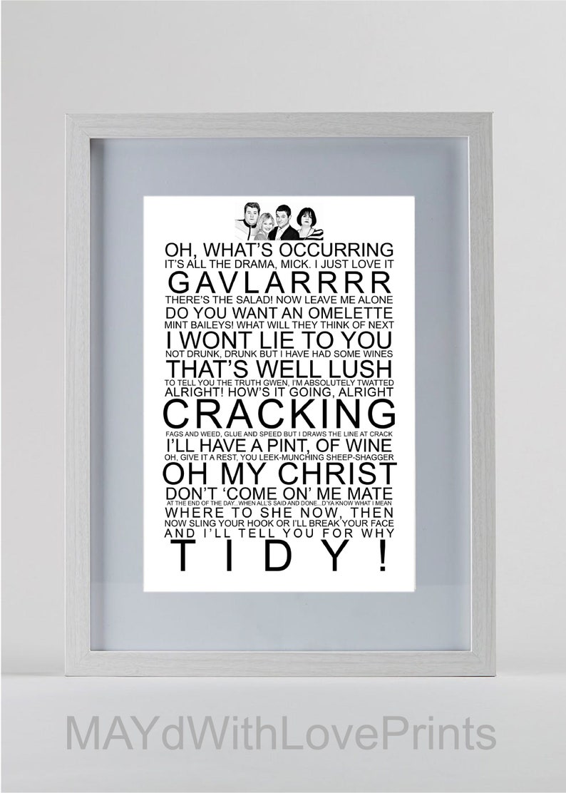 Gavin and Stacey Funny Quotes Print Etsy UK