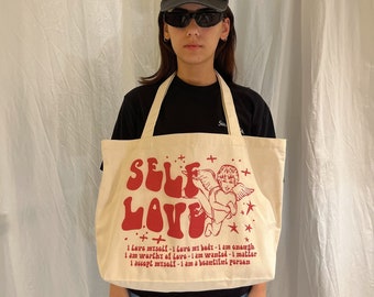 Self Love Large Tote Bag