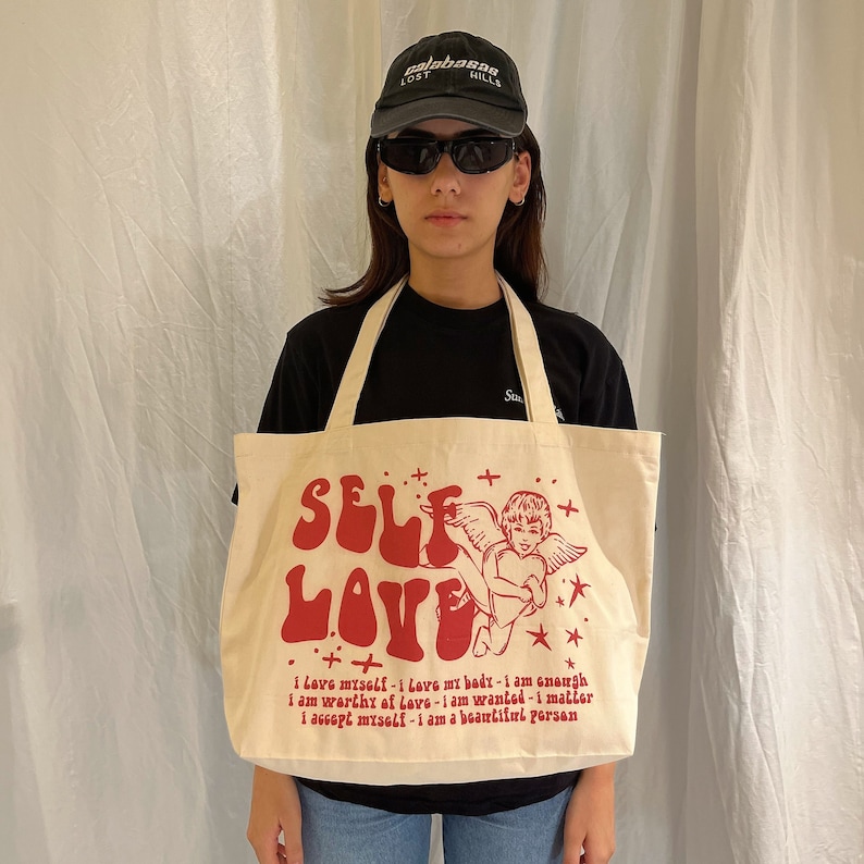 Self Love Large Tote Bag image 1