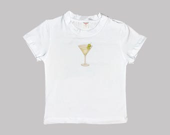 Martini Baby Tee Crop Top Shirt