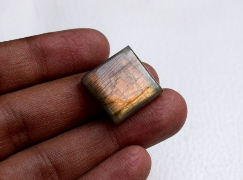 Labradorite Cabochon Square Shape Loose Gemstone Pendant Size Natural Labradorite Gemstone For Making Jewelry 29 Ct 20 MM