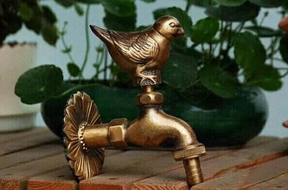 Decorative Outdoor Faucets Wall Mounted Brass Animal Garden Etsy