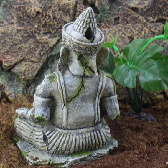 Artificial Elephant Head Buddha Aquarium Decoration Fish Tank Etsy