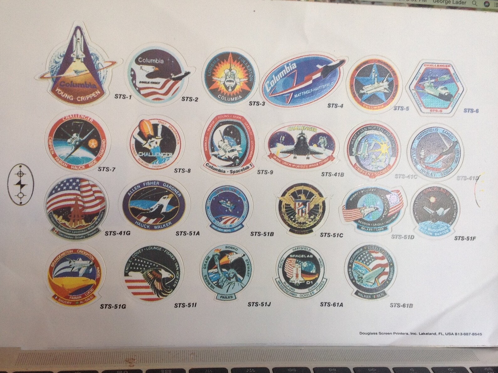 Stickers Depicting NASA Patches of Spaceships and Astronauts Etsy