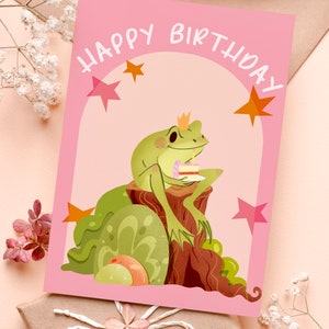Tarjeta de cumpleaños de rana imprimible / Tarjeta de cumpleaños imprimible / Tarjeta de rana / Tarjeta de cumpleaños linda / Tarjeta de felicitación de rana / Tarjeta de cumpleaños para ella / Tarjeta de animal