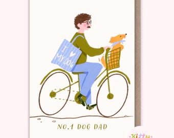 No.1 Dog Dad Father's Day Card: Gift from the Dog