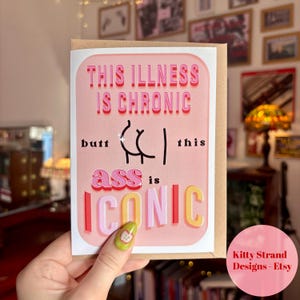 Maladie chronique de Zazzle.be Liste d'envies Vous avez des idées ? Je pense à vous | Guérir bientôt de la carte | de voeux de récupération | Carte d'invalidité effrontée | Cadeau maladie chronique