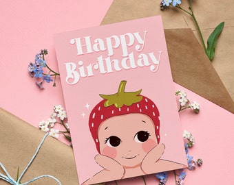 Printable Sonny Angel Birthday Card Card | Instant Download Birthday Card For Her Card | Cute Aesthetic Printable Card| Instant Download