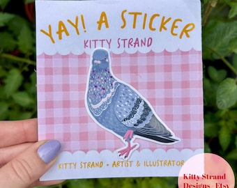 Vinylsticker duif: waterdichte sticker vogellaptop