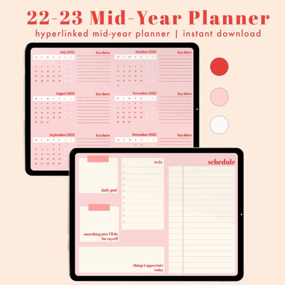 20222023 Goodnotes Midyear Planner Goodnotes Planner Etsy UK