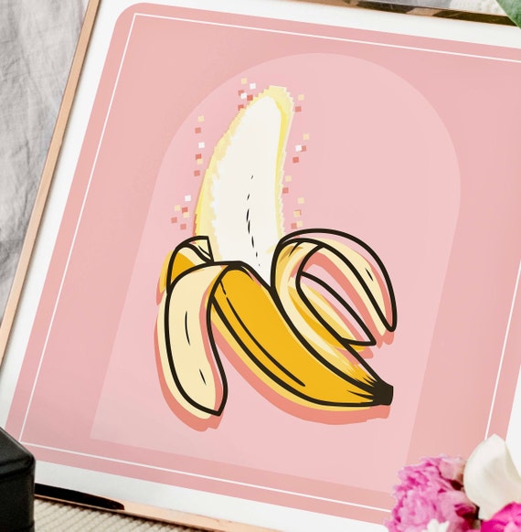 Pink Banana Fruit Birthday Wrapping Paper Banana Gift Wrap