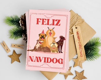 Feliz Navidog Dog Christmas Cards, Multipack | | Christmas Cards for the Dog | Christmas Cards from the dog | Festive Pet Greetings Cards |