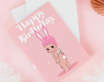 Printable Sonny Angel Birthday Card Card | Instant Download Birthday Card For Her Card | Cute Aesthetic Printable Card| Instant Download