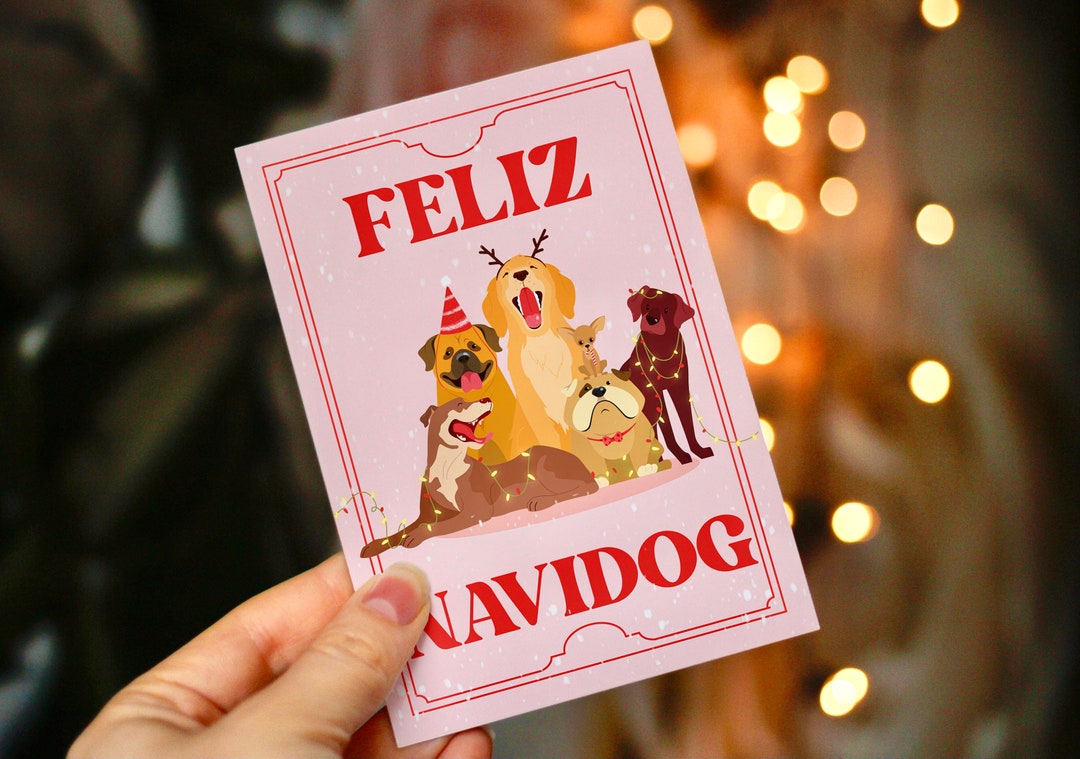 Feliz Navidog Dog Christmas Card Christmas Card From the Dog - Etsy UK