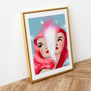 Brain Fog Art Print Printable Retro Poster Chronic Illness - Etsy
