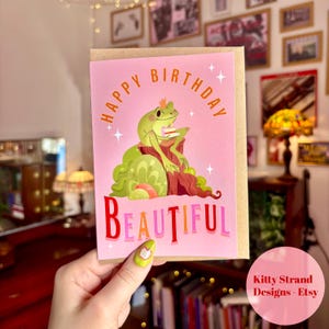 Biglietto di auguri di compleanno con rana, Buon compleanno, Bellissimo regalo di compleanno con rospo / Rana di compleanno carina / Regalo di compleanno con rana / Invia direttamente