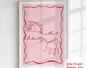 Stampa artistica da Orgoglio e Pregiudizio: Citazione più ardente, Jane Austen Book Lover (Stampabile)