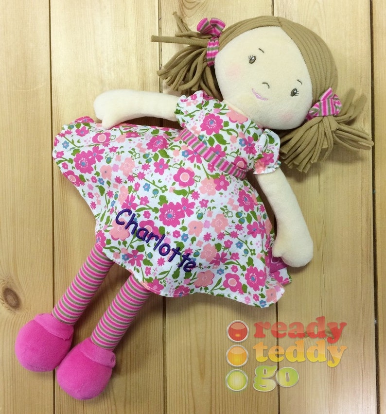 Personalised Rag Doll ANY NAME Embroidered Embroidered Etsy UK