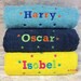 Personalised Swimming / Bath Towel / Sheet Embroidered Unisex Boys Girls Children's Kids with ANY NAME + STARS 500gsm 