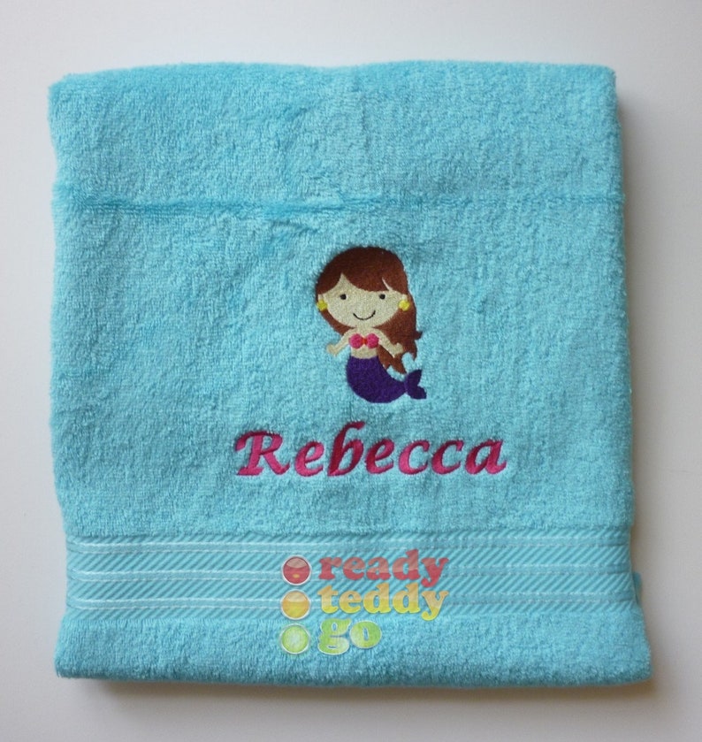 Personalised Towel / Sheet for Swimming With MERMAID Etsy UK